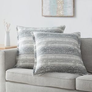 Pair of 24x24 pillow cover, grey